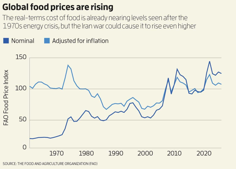 Food shock is inevitable due to the Iran war – and it could get bad