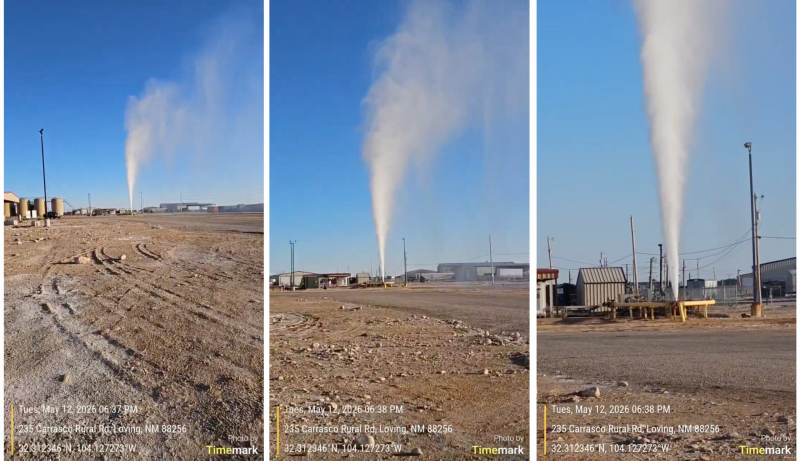 70-футовый гейзер сточных вод отражает всю проблему на нефтяном месте рождения Нью-Мексико